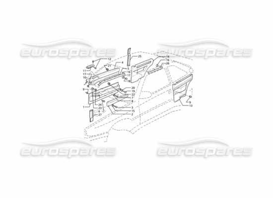 a part diagram from the Maserati Ghibli (1993-1995) parts catalogue