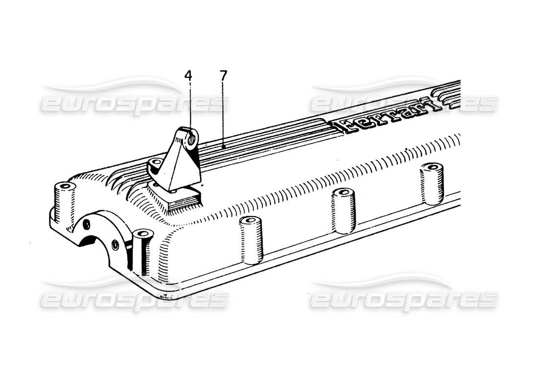 Ferrari 275 GTB/GTS 2 cam Cylinder Heads (RHD models) Part Diagram