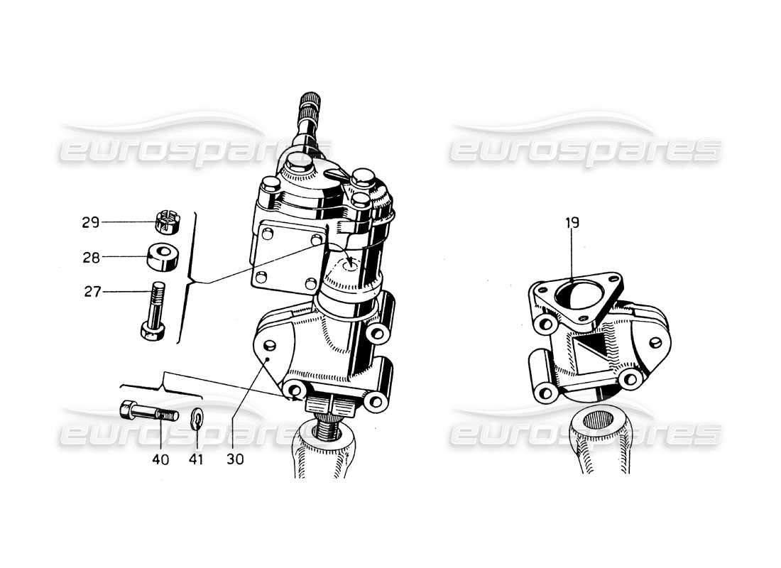 Ferrari 275 GTB/GTS 2 cam Steering & Levers - Right Hand Drive Models Part Diagram
