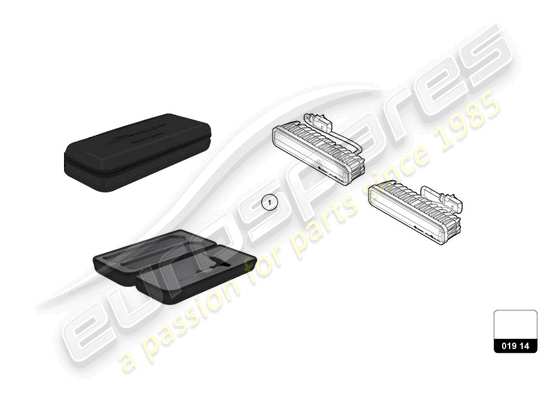 a part diagram from the Lamborghini Huracan Accessories parts catalogue