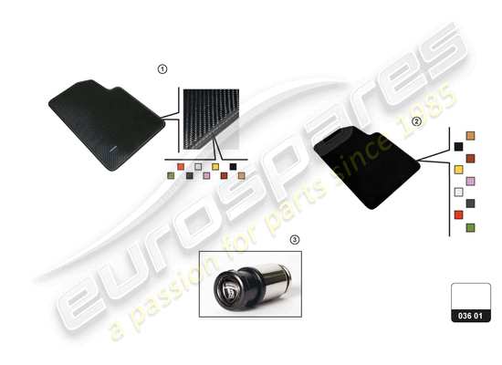 a part diagram from the Lamborghini Huracan Sterrato (Accessories) parts catalogue