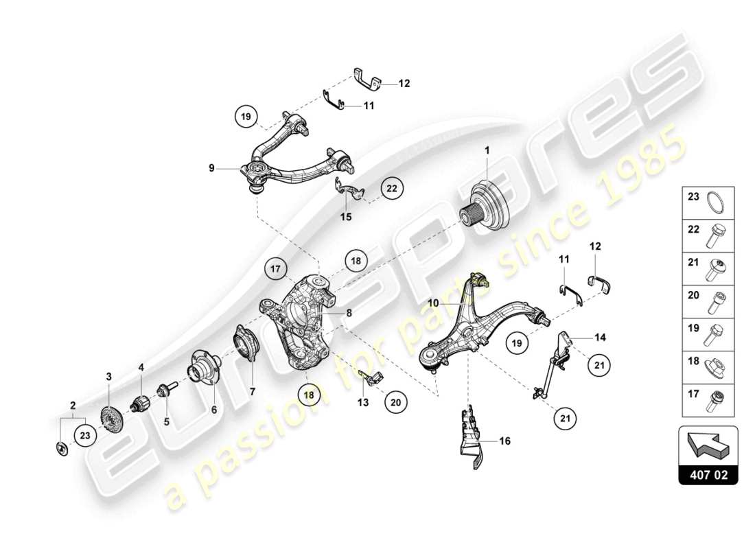 Lamborghini STO (2023) AXLE SHAFT FRONT Part Diagram