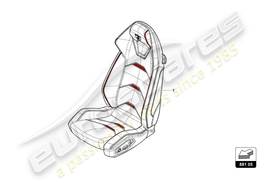 Lamborghini STO (2023) SEAT 'EVO TRIM' Part Diagram