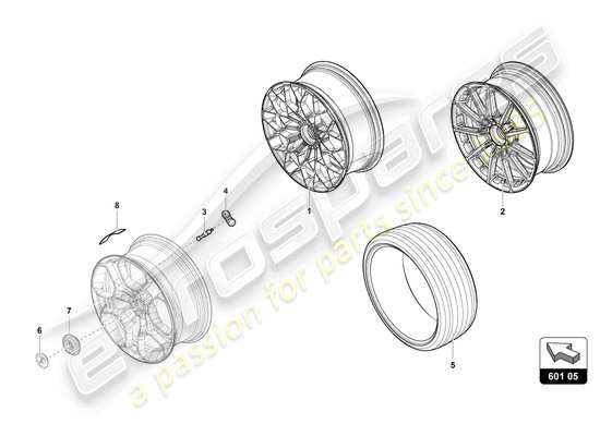 a part diagram from the Lamborghini Huracan STO parts catalogue