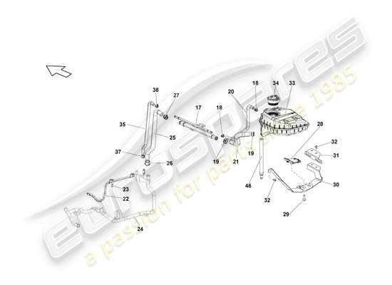 a part diagram from the Lamborghini Gallardo parts catalogue