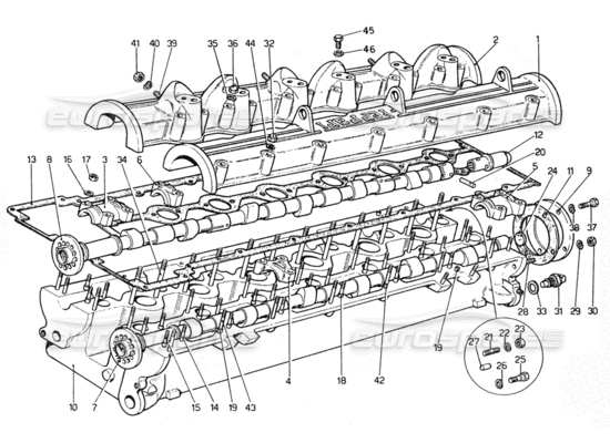 a part diagram from the Ferrari 330 and 365 parts catalogue