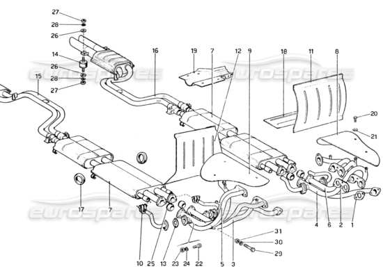 a part diagram from the Ferrari 330 and 365 parts catalogue