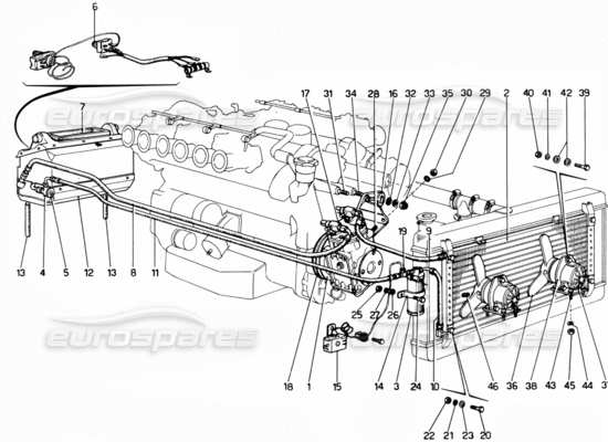 a part diagram from the Ferrari 330 and 365 parts catalogue