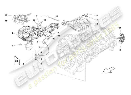 a part diagram from the Lamborghini Gallardo parts catalogue