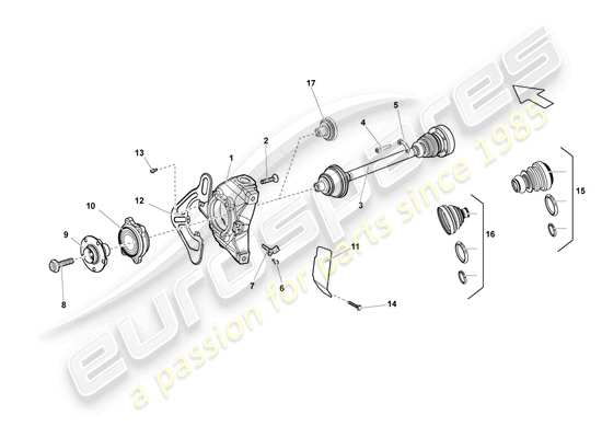 a part diagram from the Lamborghini Gallardo parts catalogue