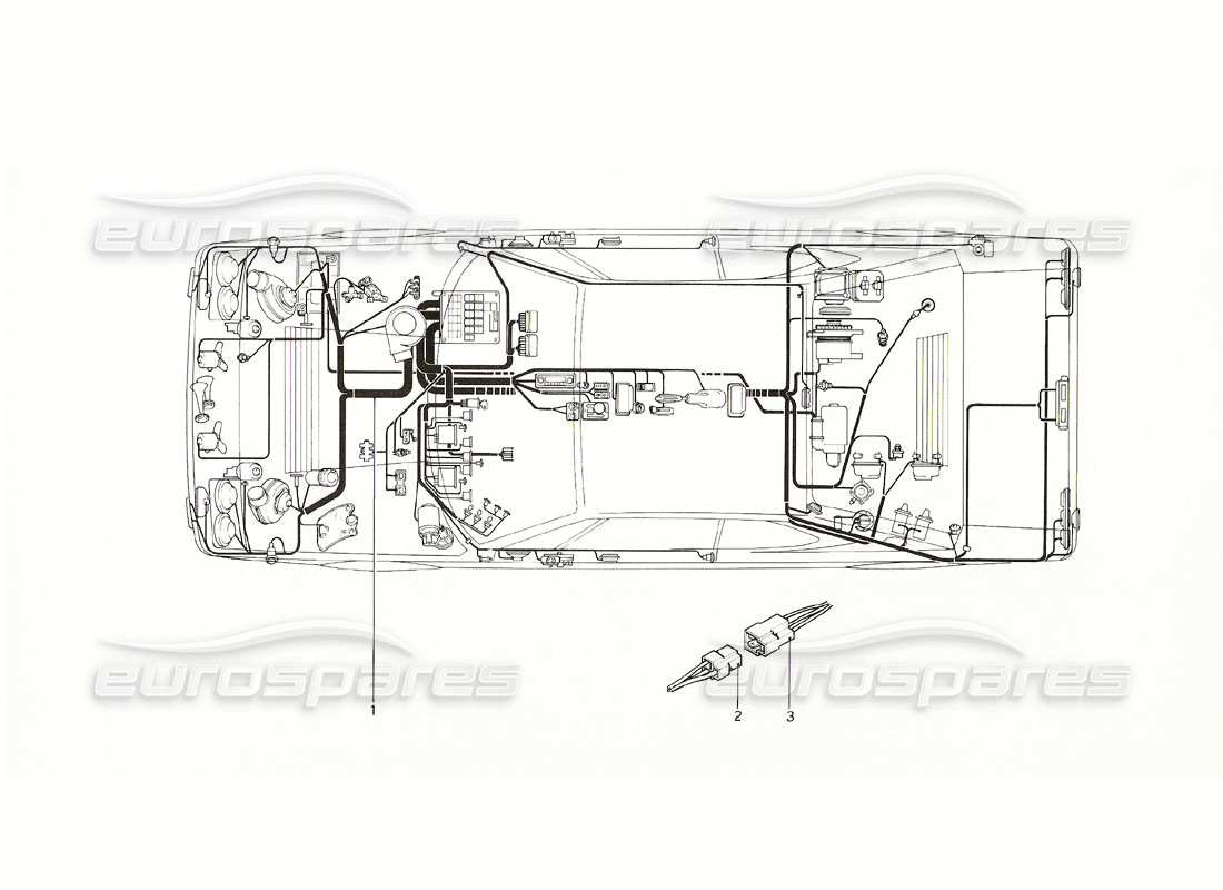 Ferrari 308 GT4 Dino (1976) electrical system Parts Diagram