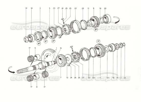 a part diagram from the Ferrari 308 parts catalogue