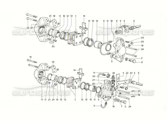 a part diagram from the Ferrari 308 GT4 Dino (1976) parts catalogue