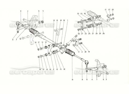 a part diagram from the Ferrari 308 GT4 Dino (1976) parts catalogue
