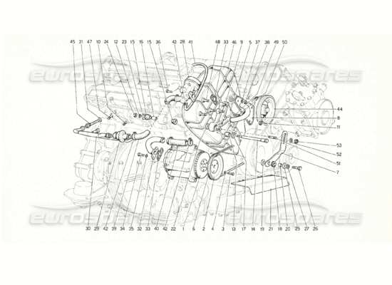 a part diagram from the Ferrari 308 parts catalogue