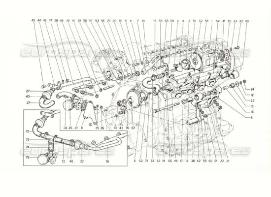 a part diagram from the Ferrari 308 parts catalogue