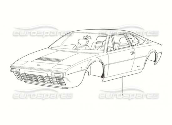 a part diagram from the Ferrari 308 GT4 Dino (1976) parts catalogue