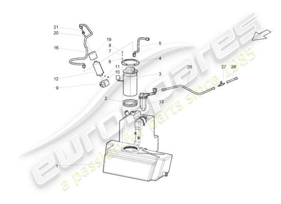 a part diagram from the Lamborghini Gallardo parts catalogue