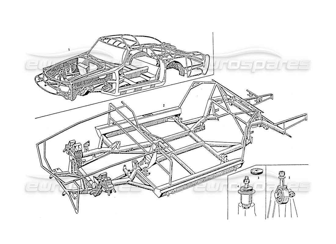 Maserati 3500 GT Frame Parts Diagram