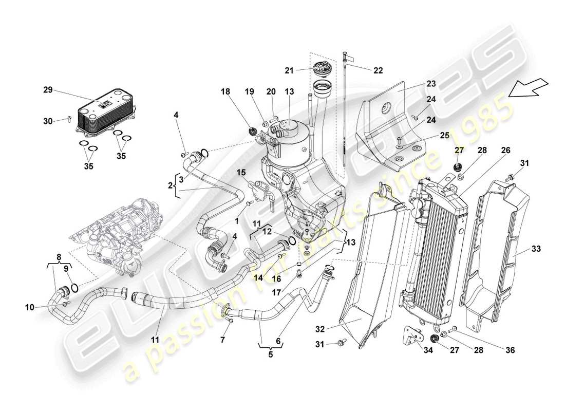Lamborghini LP570-4 Spyder Performante (2012) OIL CONTAINER Part Diagram