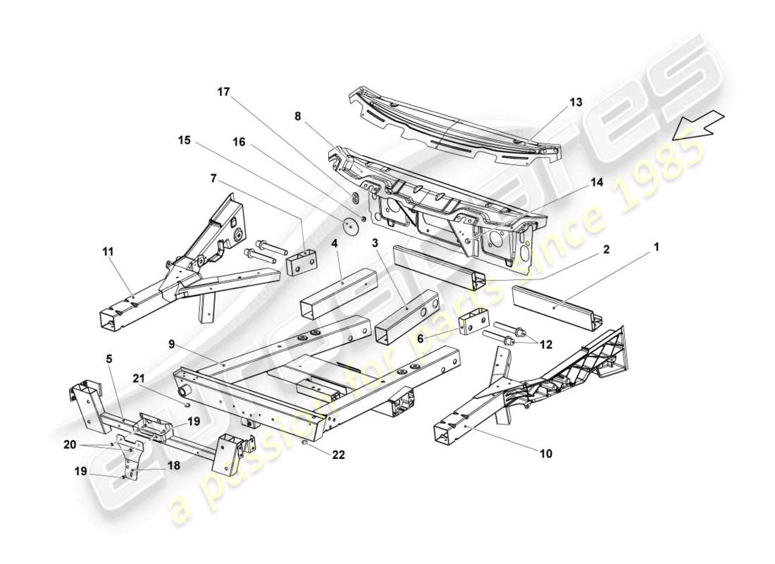Lamborghini LP570-4 Spyder Performante (2012) BODYWORK FRONT PART Part Diagram
