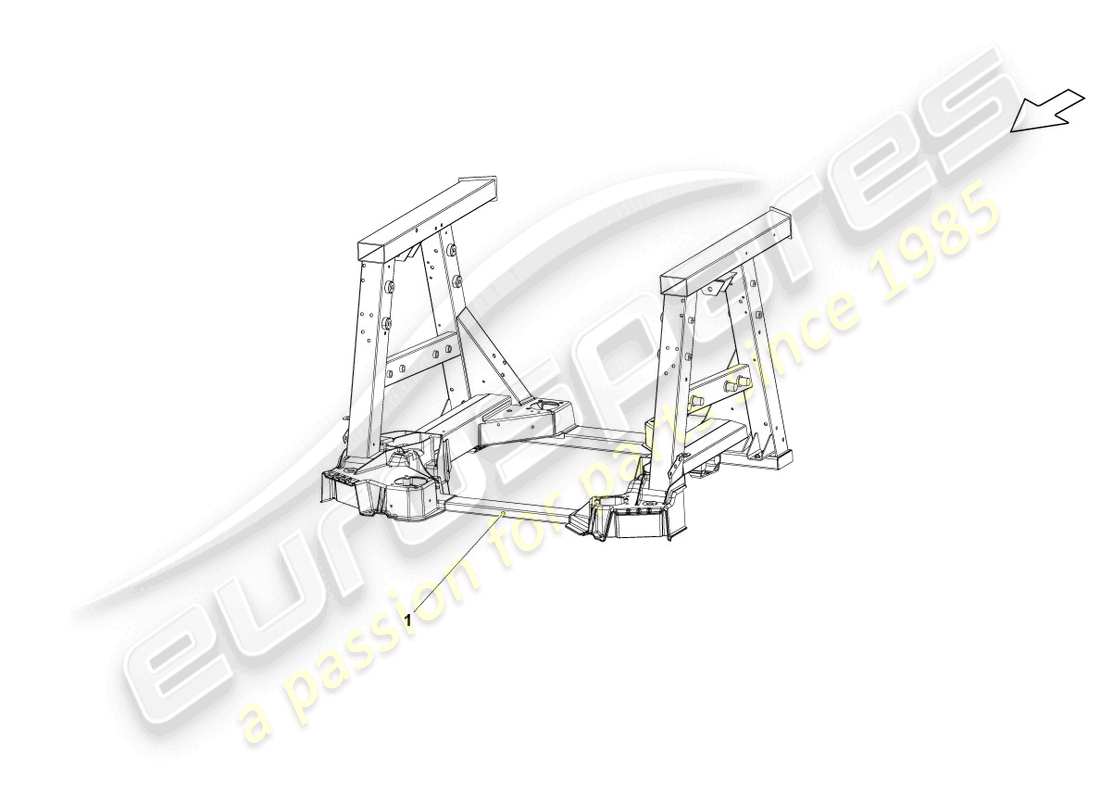 Lamborghini LP570-4 Spyder Performante (2012) FRAME REAR Part Diagram