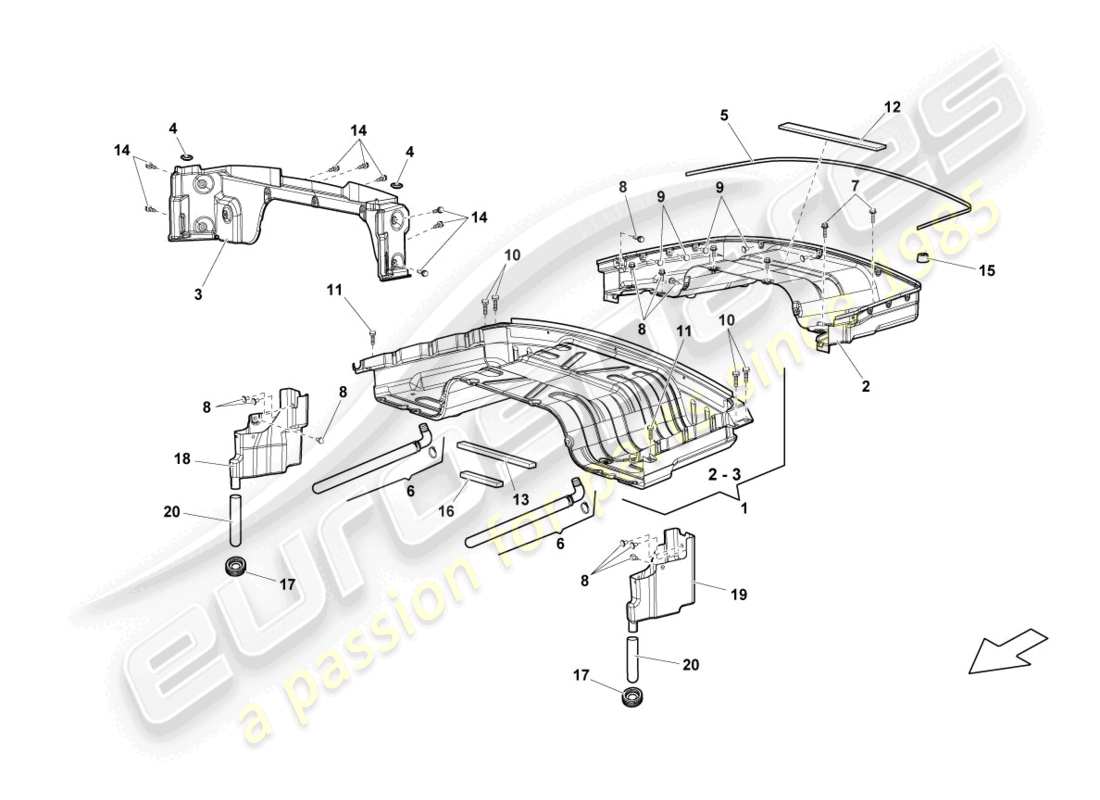 Lamborghini LP570-4 Spyder Performante (2012) CONVERTIBLE TOP STOWAGE BOX Part Diagram