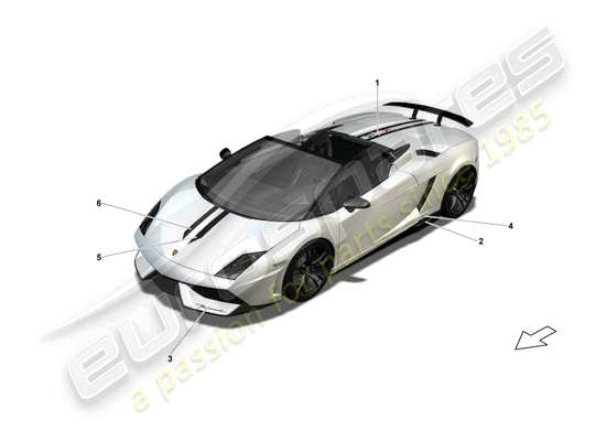 a part diagram from the Lamborghini LP570-4 Spyder Performante (2013) parts catalogue