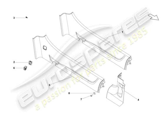 a part diagram from the Lamborghini LP570-4 Spyder Performante (2013) parts catalogue