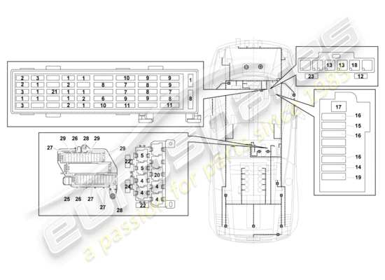 a part diagram from the Lamborghini Gallardo parts catalogue