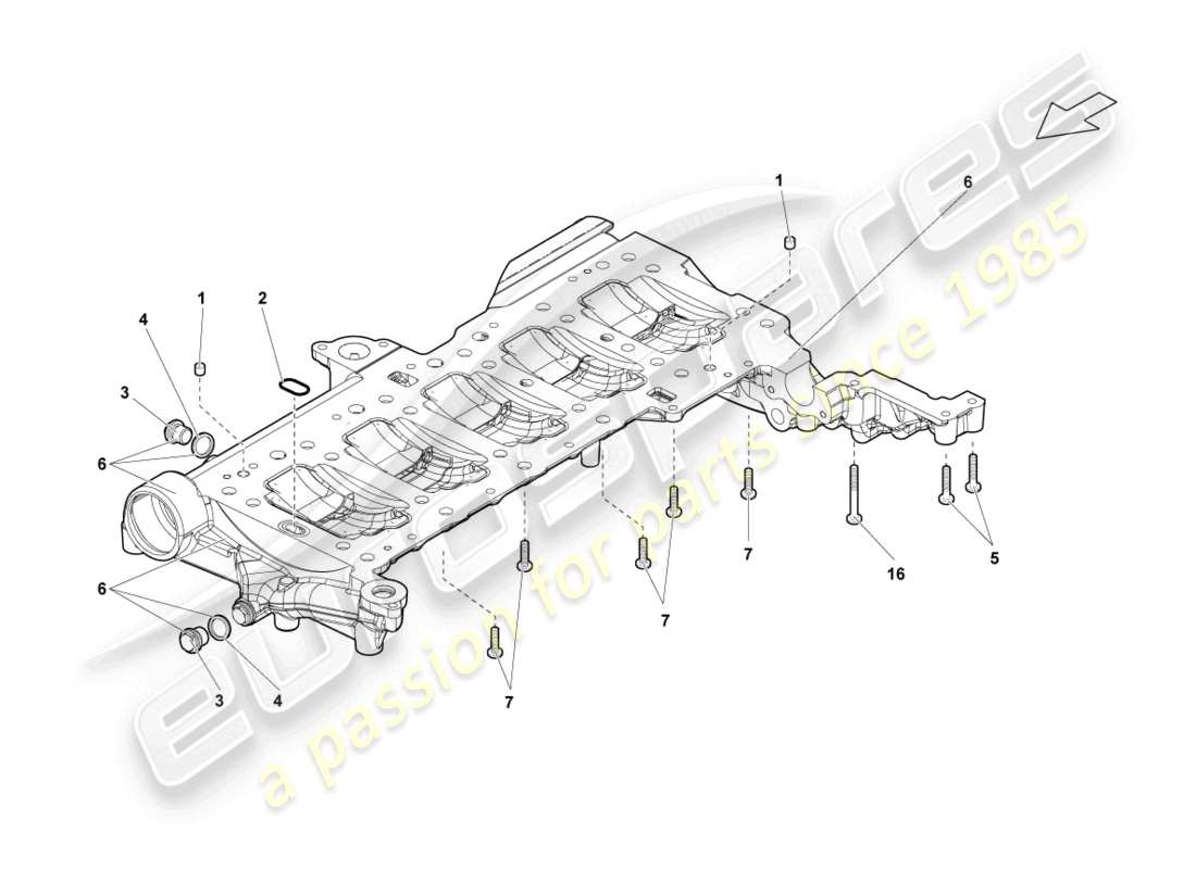 Lamborghini LP570-4 SL (2011) engine oil sump Part Diagram