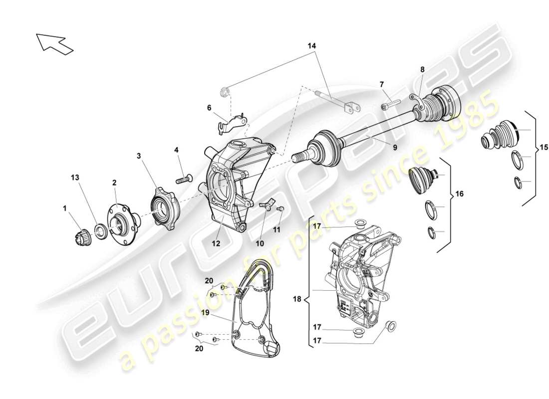 Lamborghini LP570-4 SL (2011) DRIVE SHAFT REAR Part Diagram