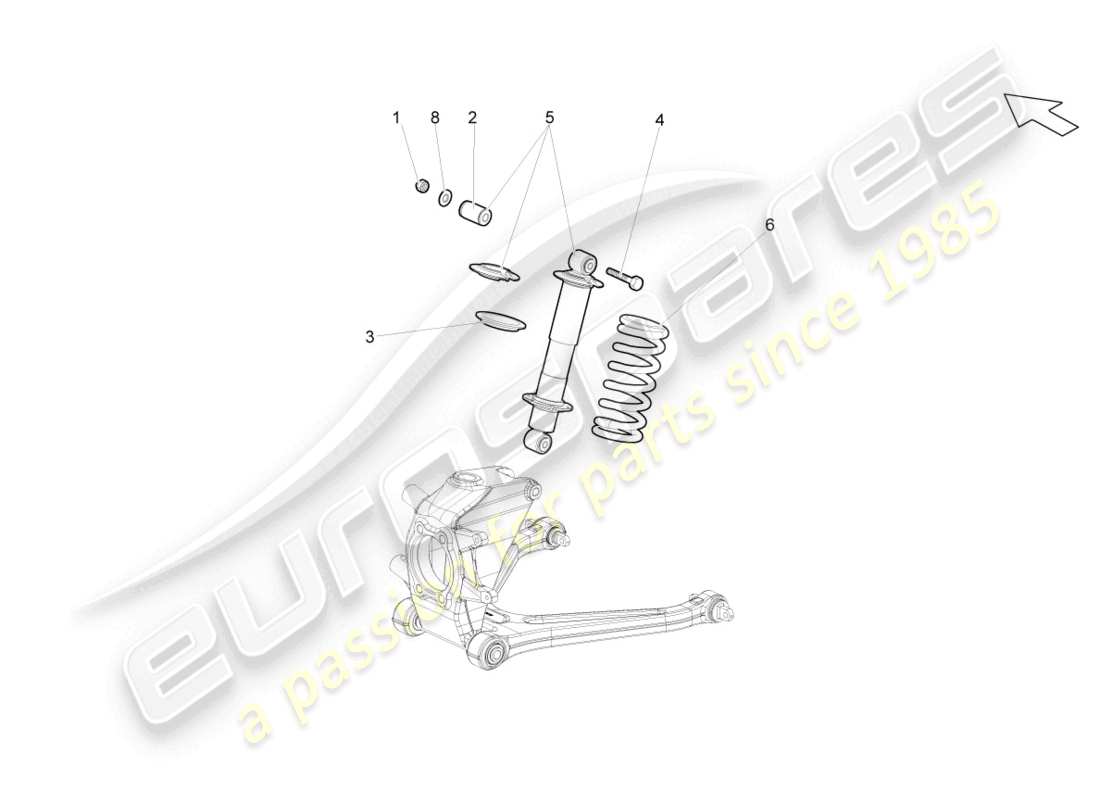 Lamborghini LP570-4 SL (2011) SHOCK ABSORBERS REAR Part Diagram