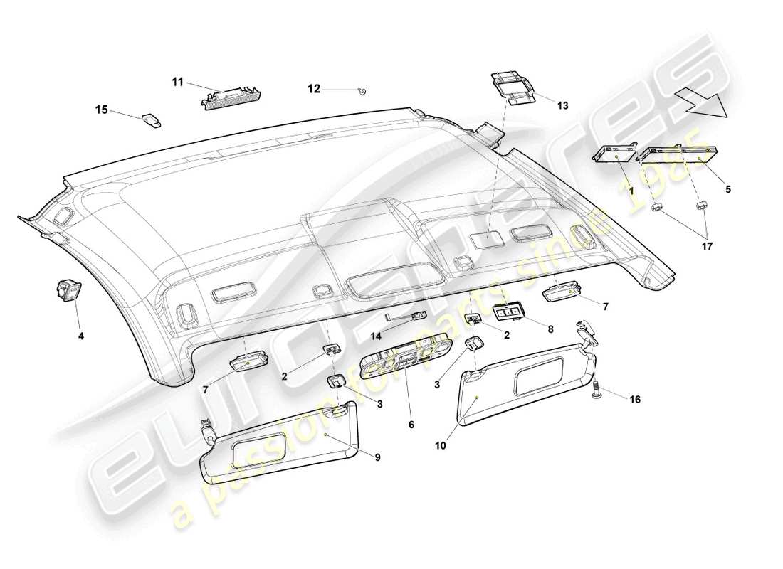 Lamborghini LP570-4 SL (2011) AERIAL AMPLIFIER Part Diagram