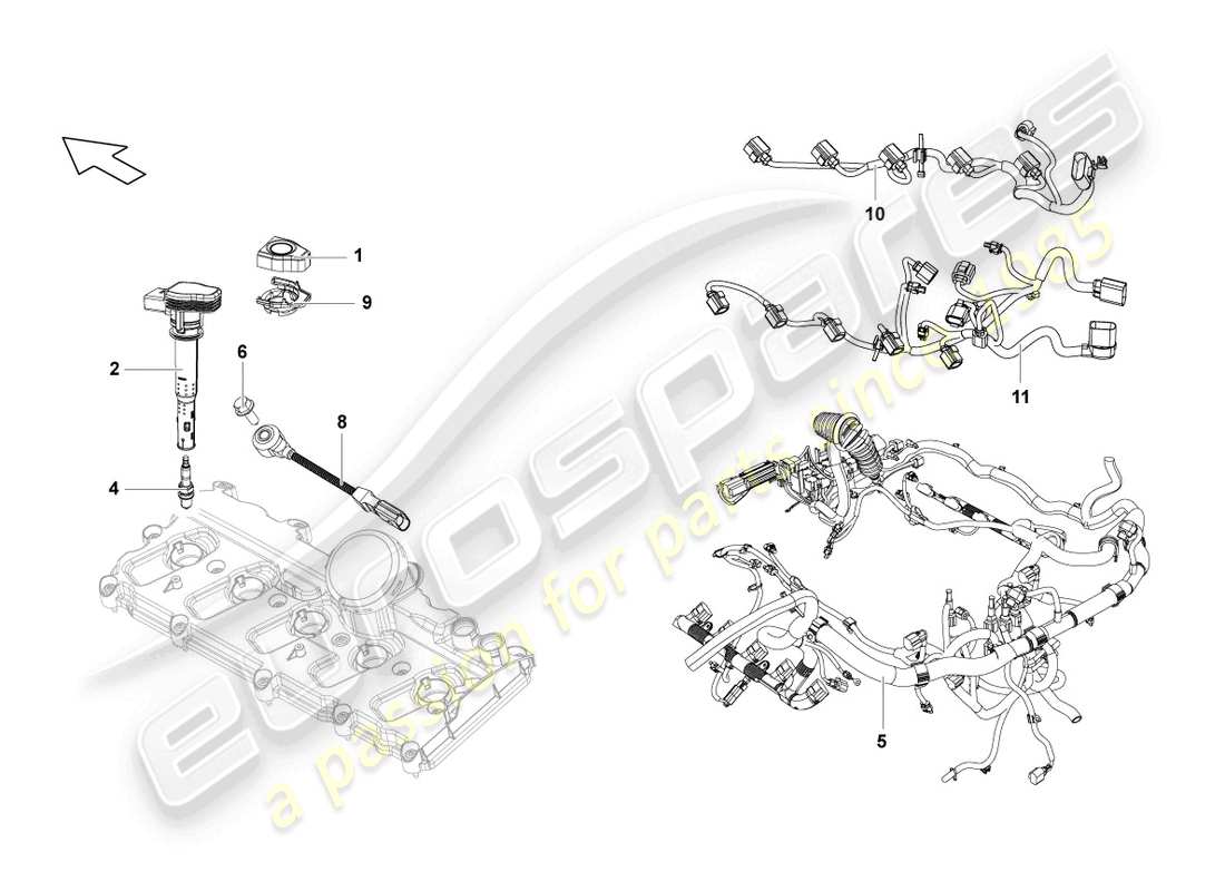 Lamborghini LP570-4 SL (2011) SPARK PLUG Part Diagram