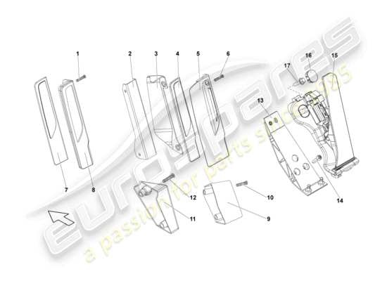 a part diagram from the Lamborghini Gallardo parts catalogue