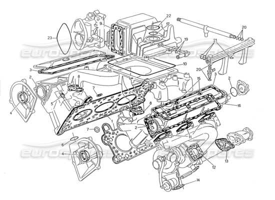 a part diagram from the Maserati Biturbo (1983-1995) parts catalogue