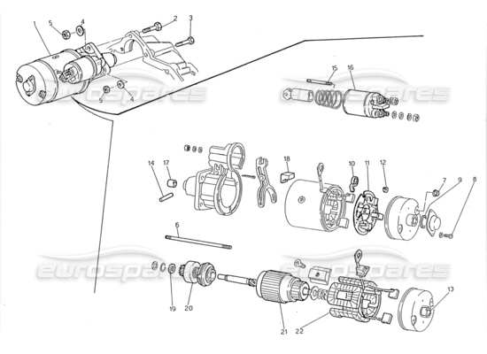 a part diagram from the Maserati Biturbo (1983-1995) parts catalogue