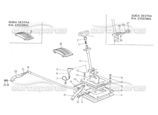 a part diagram from the Maserati Biturbo (1983-1995) parts catalogue