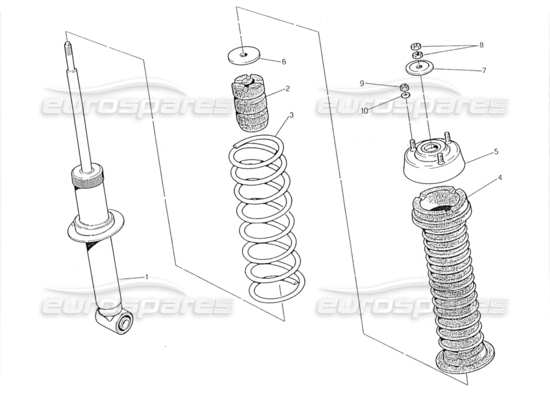 a part diagram from the Maserati Biturbo (1983-1995) parts catalogue