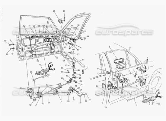 a part diagram from the Maserati Biturbo (1983-1995) parts catalogue