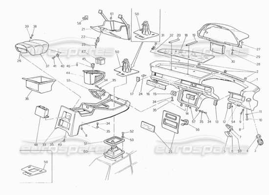 a part diagram from the Maserati Biturbo (1983-1995) parts catalogue