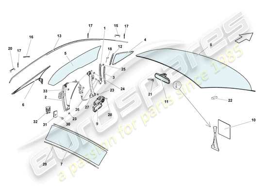 a part diagram from the Lamborghini Gallardo parts catalogue