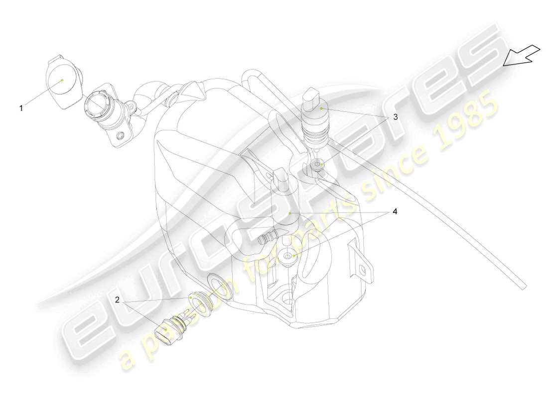 Lamborghini LP560-4 Spyder FL II (2013) WATER LEVEL SENDER Part Diagram