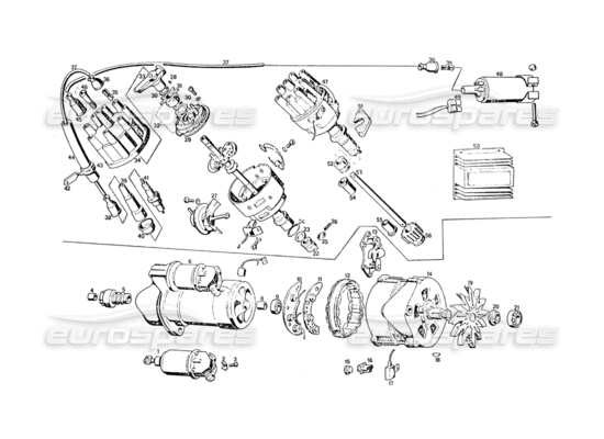 a part diagram from the Maserati Khamsin parts catalogue