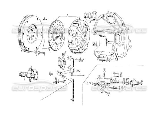 a part diagram from the Maserati Khamsin parts catalogue