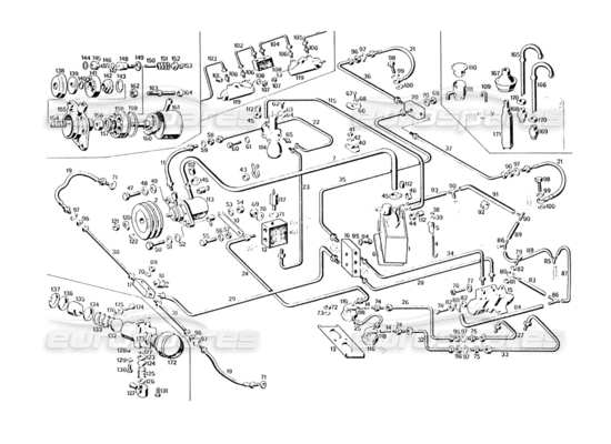 a part diagram from the Maserati Khamsin parts catalogue