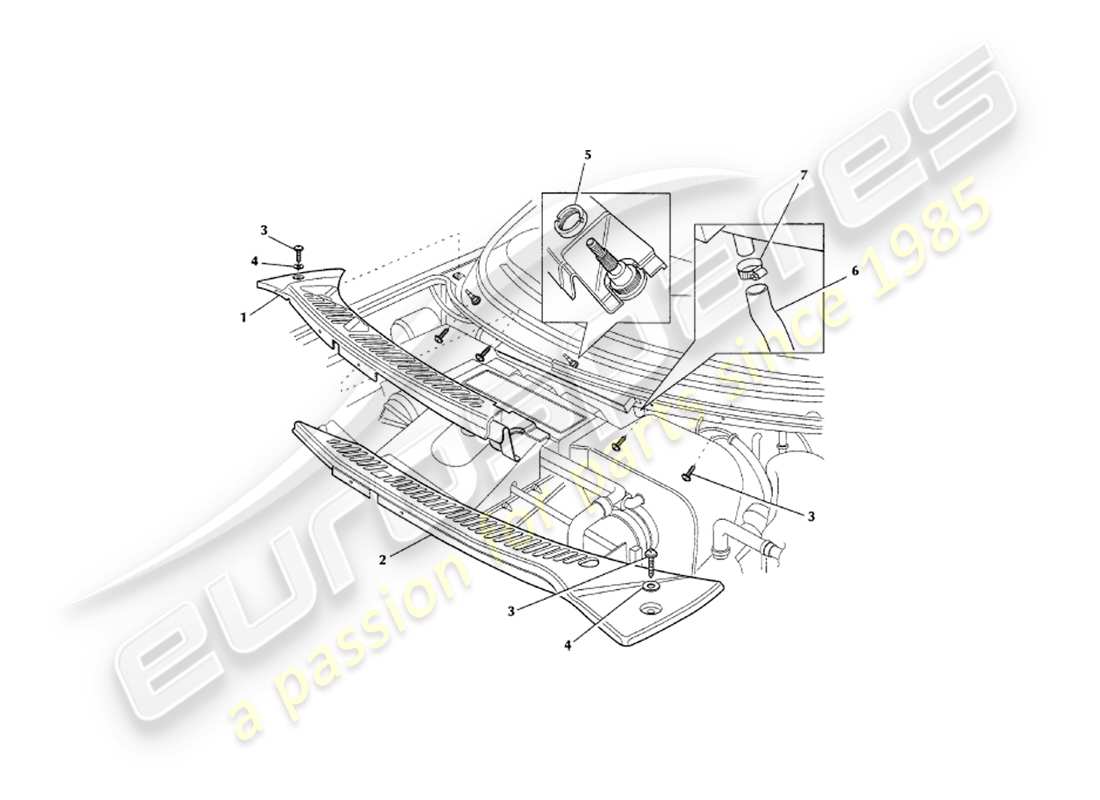 V8 Coupe (2000) Body Fittings Parts Diagram (7.5B)