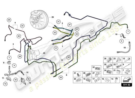 a part diagram from the Lamborghini Urus S (2024) parts catalogue