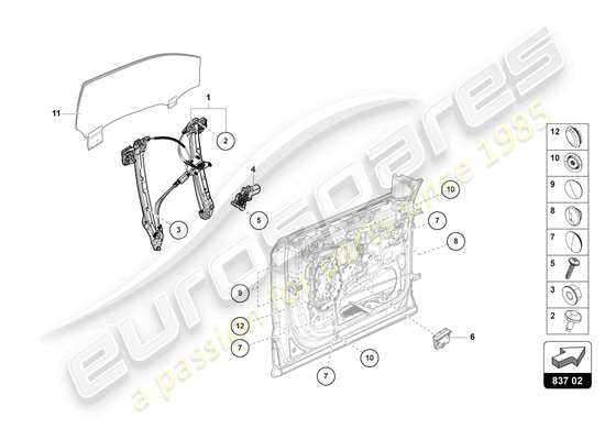 a part diagram from the Lamborghini Urus parts catalogue